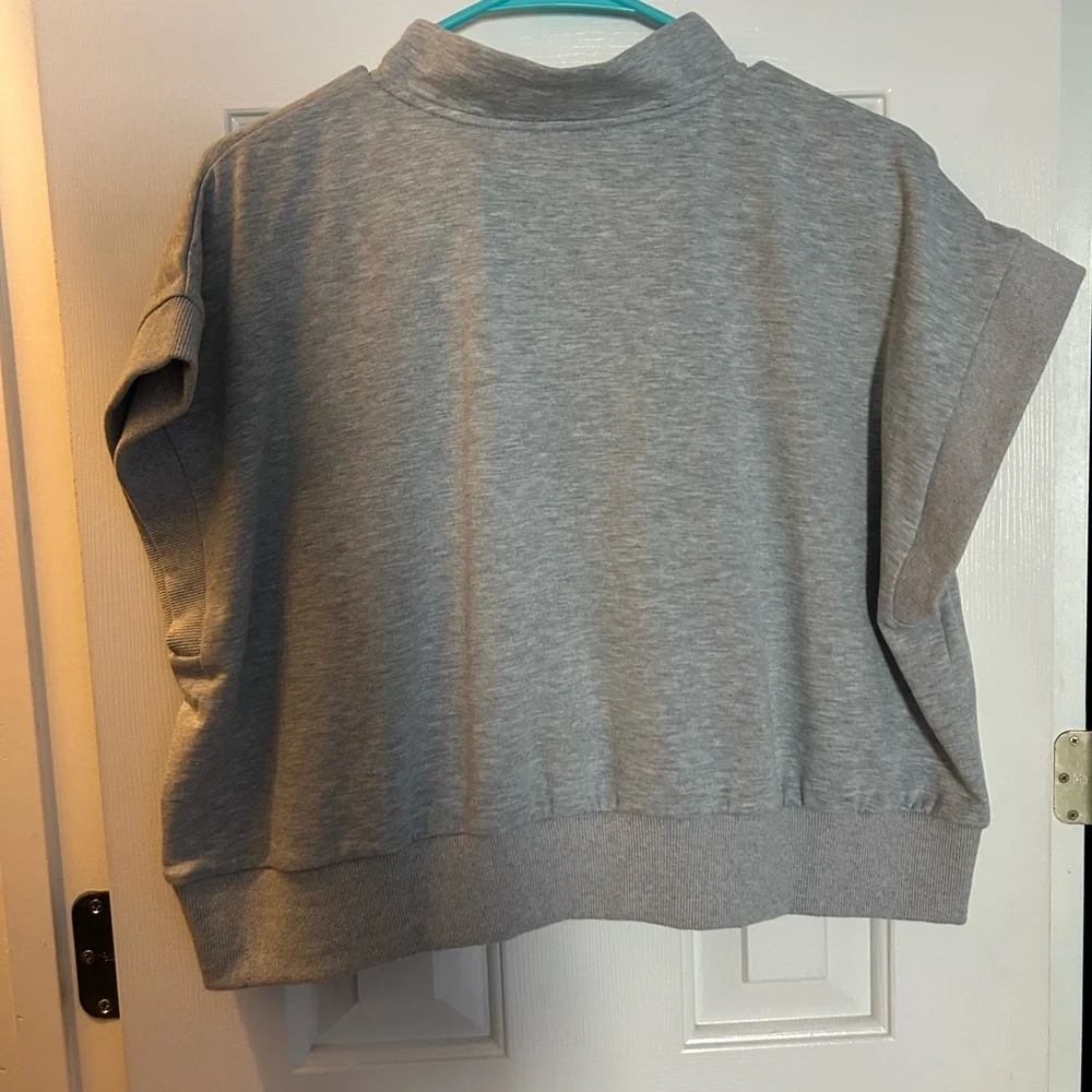 Gray USA Flag Quarter-Zip Sweatshirt - Picture 4 of 4